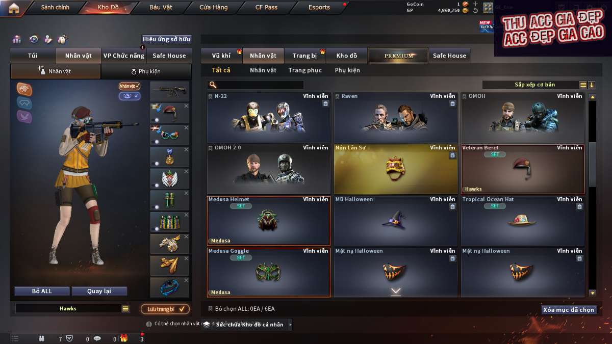 shop acc cf uy tin gia re